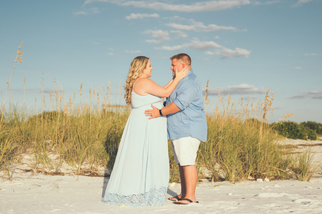 Clearwater Maternity Photographers | www.Joyelan.com | Honeymoon Island Sunset Maternity Session