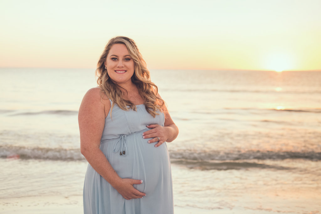 Clearwater Maternity Photographers | www.Joyelan.com | Honeymoon Island Sunset Maternity Session