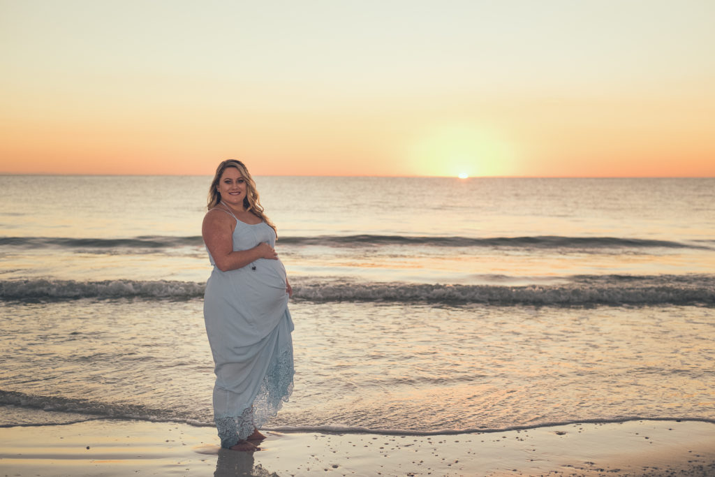 Clearwater Maternity Photographers | www.Joyelan.com | Honeymoon Island Sunset Maternity Session