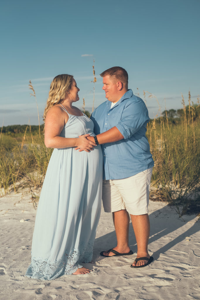 Clearwater Maternity Photographers | www.Joyelan.com | Honeymoon Island Sunset Maternity Session