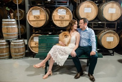 Todd and Emmy | Webb City Cellar and Green Bench Brewing Intimate Wedding | Joyelan Photography