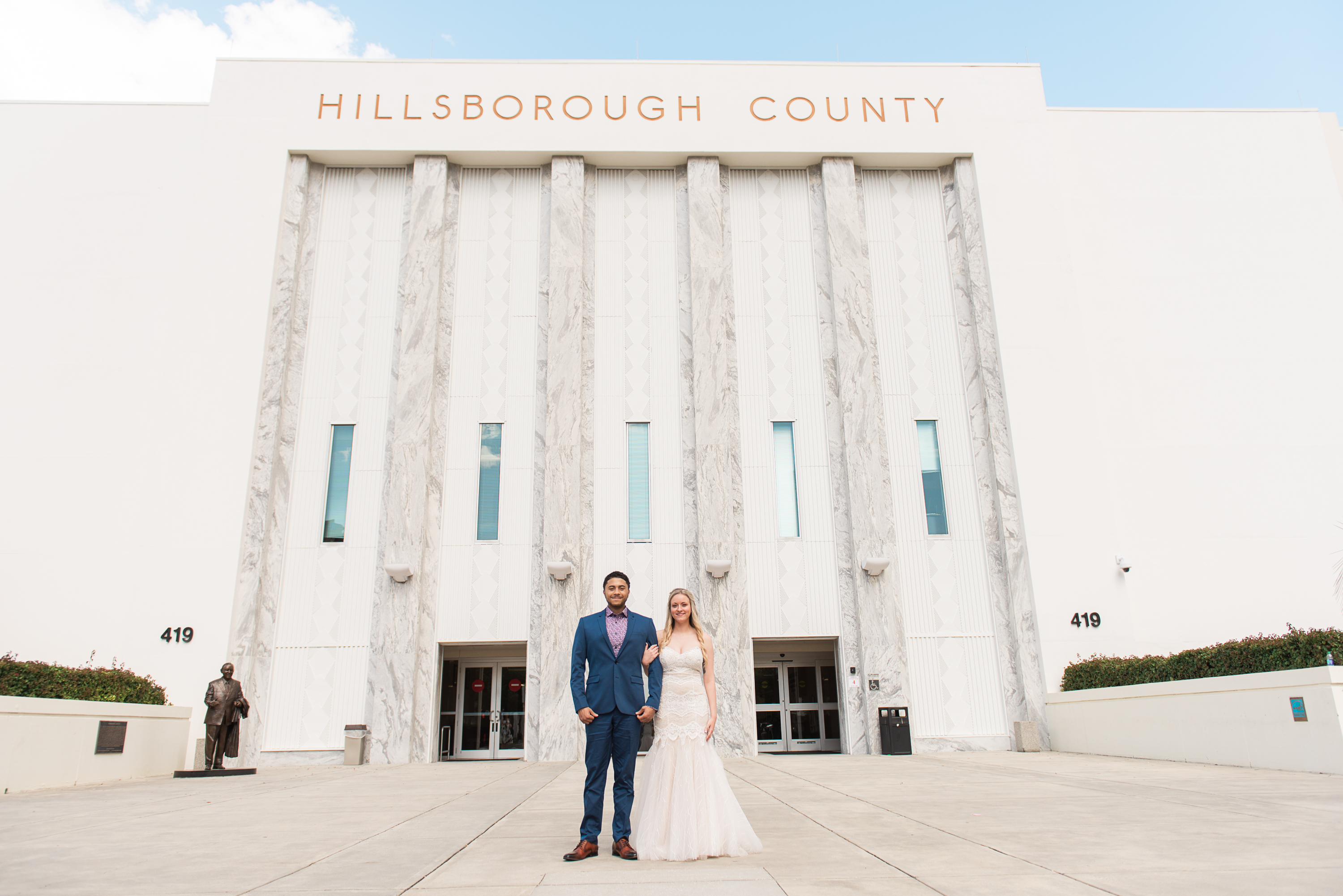 Tampa Elopement Photographer - Hillsborough county courthouse - Le Meridien Tampa Wedding