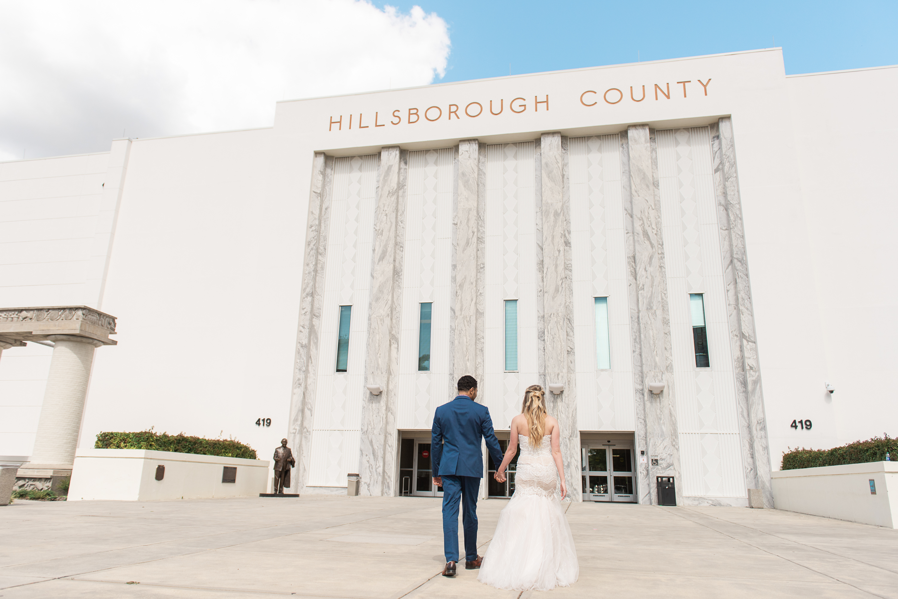 Tampa Elopement Photographer - Hillsborough county courthouse - Le Meridien Tampa Wedding