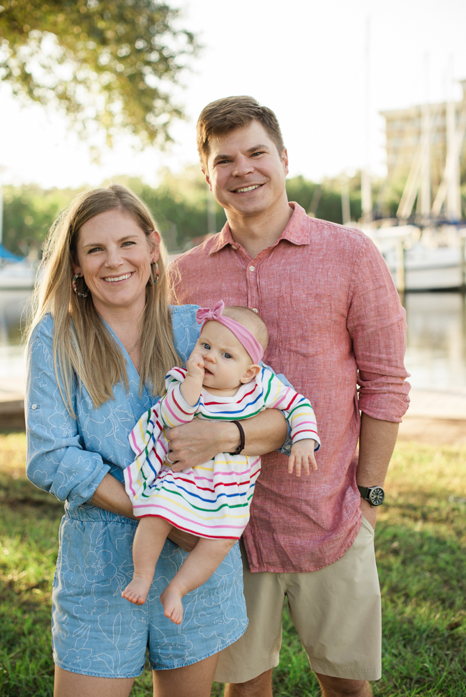 Family portrait session in Safety Harbor Florida located at the Veterans Memorial Marina by Joyelan Photography, Tampa bay wedding photographers, Wedding Photographers in Clearwater Florida, Elopement Photographer Tampa, Safety Harbor Resort Wedding Photographer