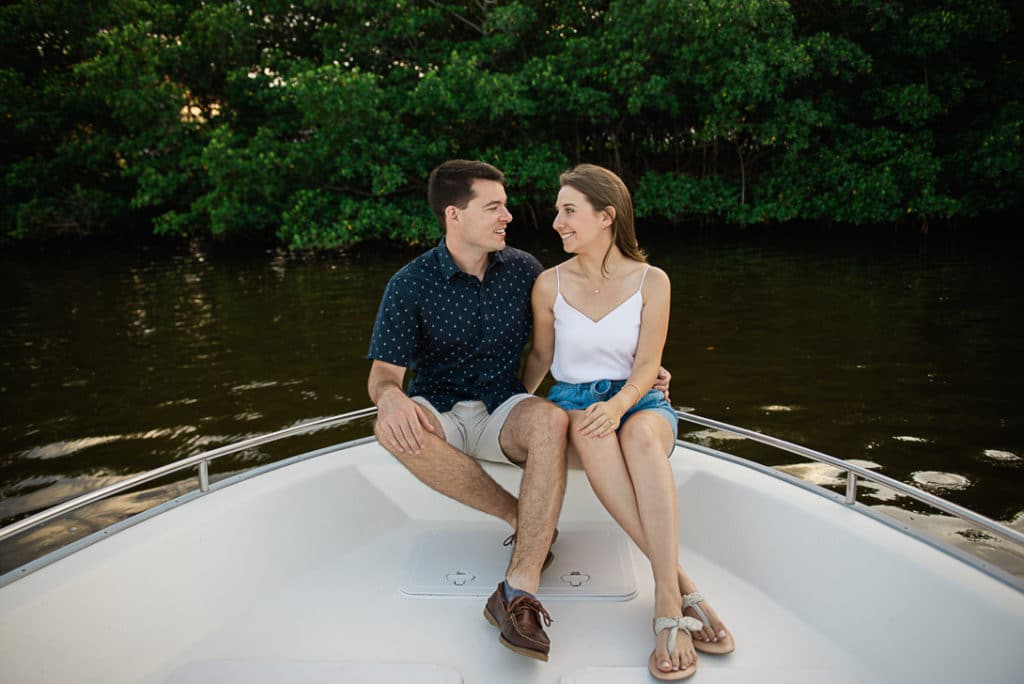 Tampa Wedding Photographer | Joyelan Photography | Sunset Boat Engagement Session St. Pete