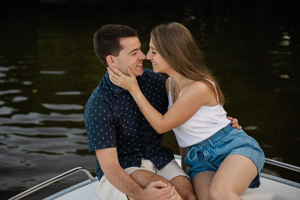 Tampa Wedding Photographer | Joyelan Photography | Sunset Boat Engagement Session St. Pete