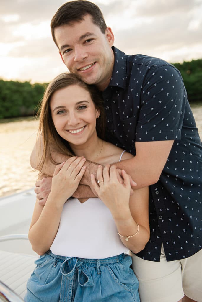 Tampa Wedding Photographer | Joyelan Photography | Sunset Boat Engagement Session St. Pete