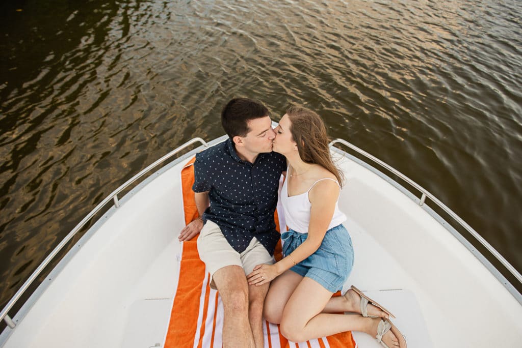 Tampa Wedding Photographer | Joyelan Photography | Sunset Boat Engagement Session St. Pete