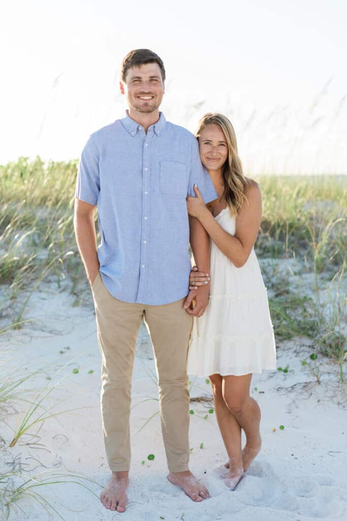 Clearwater Beach - Engagement Session with dog - Diana and John - Joyelan Photography