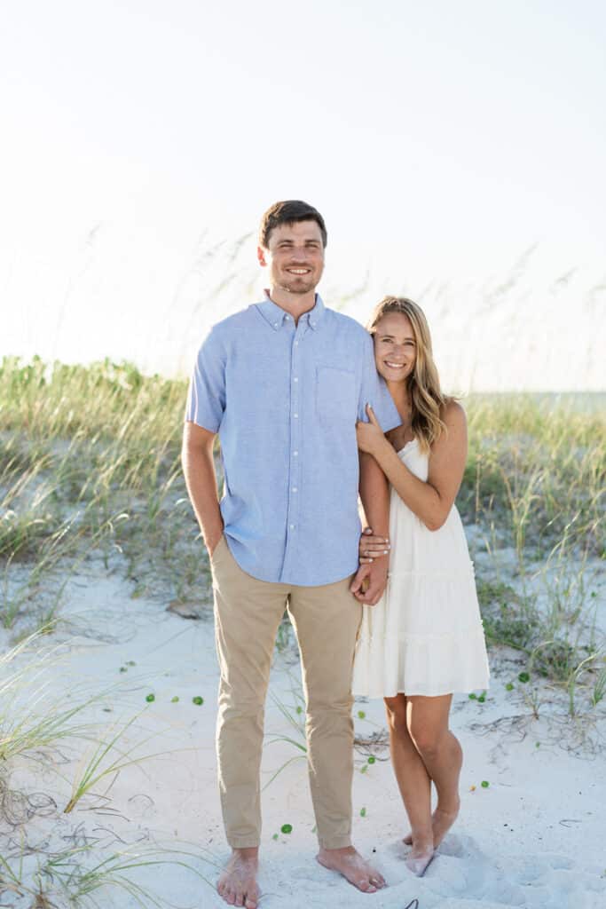 Clearwater Beach - Engagement Session with dog - Diana and John - Joyelan Photography