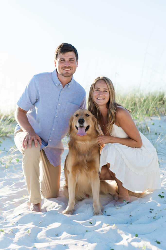 Clearwater Beach - Engagement Session with Dog - Diana and John - Joyelan Photography