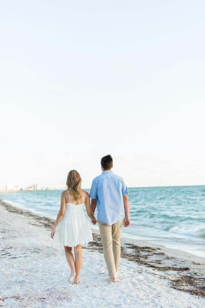 Clearwater Beach - Engagement Session with dog - Diana and John - Joyelan Photography