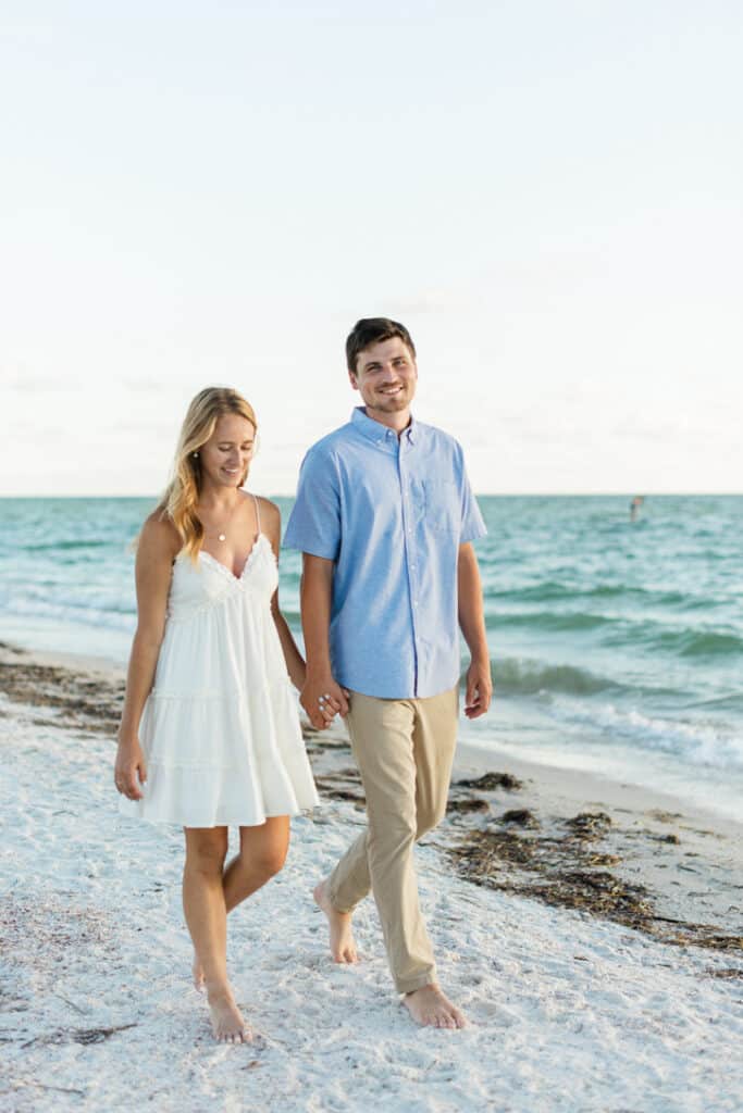 Clearwater Beach - Engagement Session with dog - Diana and John - Joyelan Photography