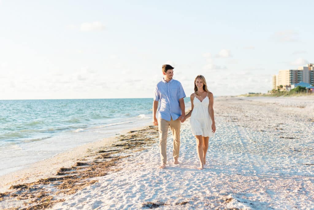 Clearwater Beach - Engagement Session with dog - Diana and John - Joyelan Photography