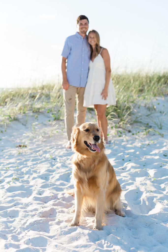 Clearwater Beach - Engagement Session with Dog - Diana and John - Joyelan Photography