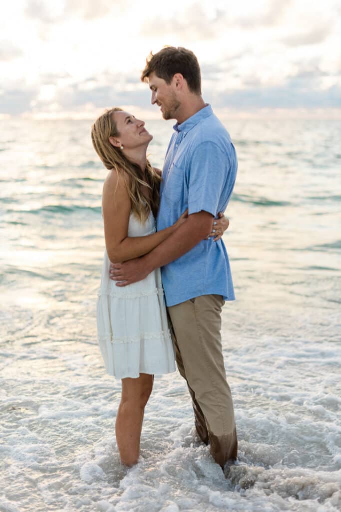 Clearwater Beach - Engagement Session with dog - Diana and John - Joyelan Photography