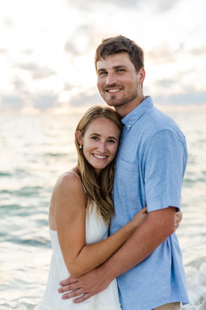 Clearwater Beach - Engagement Session with dog - Diana and John - Joyelan Photography